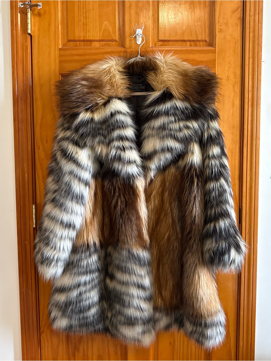 Donna Salyers Fabulous Furs Red Fox Faux Fur Coat Size Xl